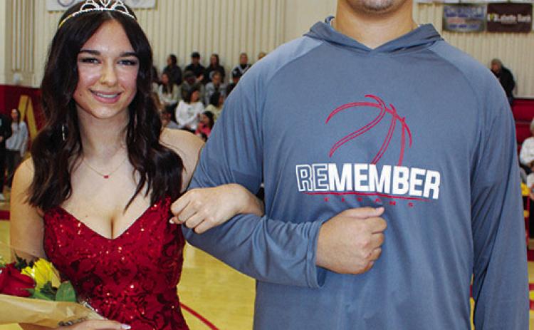 Seniors, Allison Burns and Rece Ponce were members of the 2025 Winter Homecoming Court crowned during the basketball games at the CUHS Gymnasium, Friday.