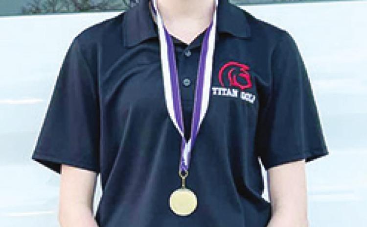 Lady Titan Natalie Wary placed eighth in the Pittsburg Middle School Golf Tournament, Monday, at the Four Oaks Golf Course. Courtesy Photo.