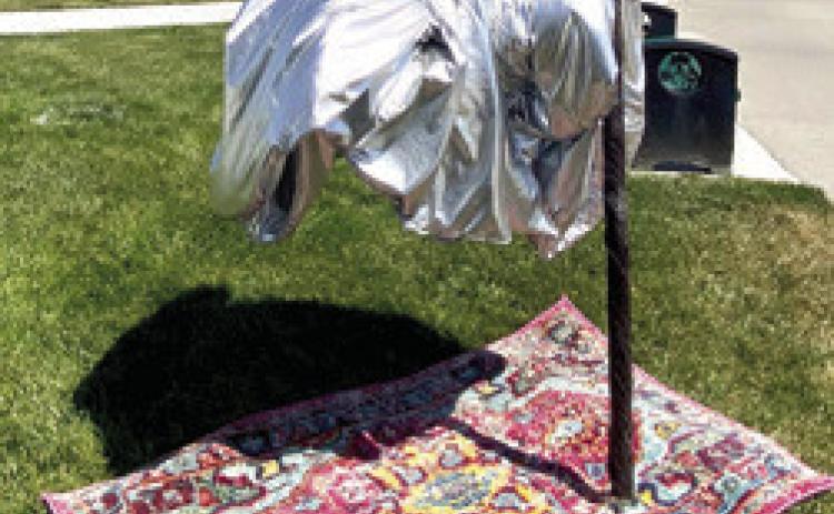 In addition to being a talented stilt walker, Erin Wilson, also known as Erin the Extraordinary is a master of illusion when it comes to her human statue portrayals. Check her out during Columbus Days. Courtesy photo.
