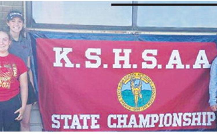 The CUHS Lady Titan Golf Team spent Monday and Tuesday in Emporia for the Kansas Class 3-1A State Golf Tournament. Senior, Anna Head, sophomores, Amory Neely, Natalie Wary, Hannah Noel, and senior, Mallory Thompson teed off Monday morning. At the end of the day, Mallory and Natalie had qualified for the day-two, championship round and Amory had missed the cut by one stroke. Courtesy photo.