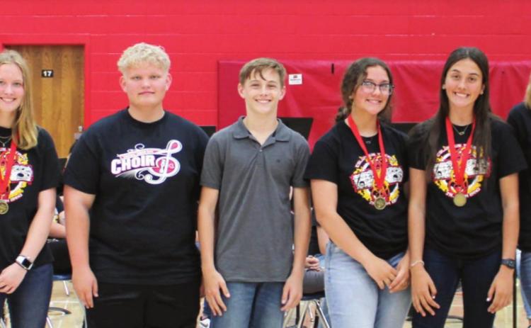 Eighth graders at Central School in Columbus