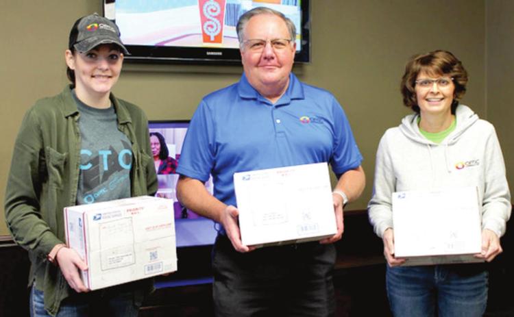 Columbus Telephone sent seven care boxes