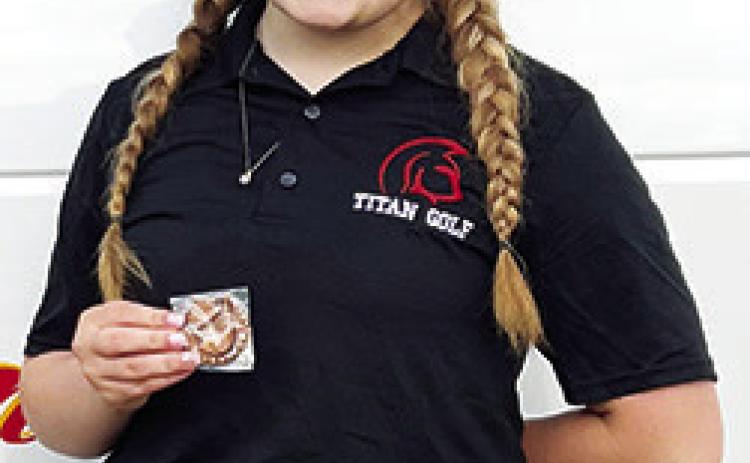 Amory Neely placed sixth in the ladies division of the Caney Golf Tournament, Thursday. The team is back in action today in Parsons. Courtesy Photo.