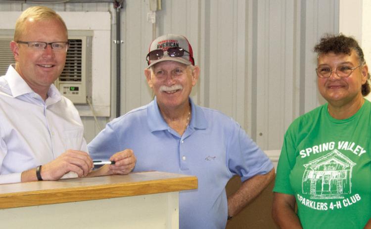 Fair Board members hosted a luncheon for volunteers and others who helped get the 2023 edition of the fair underway. Officers include Fair Secretary Brad Wells, Board member Terry North and Board President Anne Sharp.