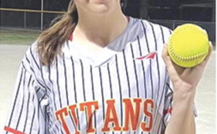 Lady Titan Senior, Torey Tedlock, cleared the fence in the first at-bat of her senior season on Rockett Field in the CUHS, home opener, win over Prairie View, 6-0, Thursday. Courtesy photo.