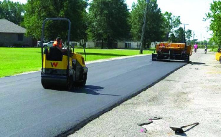 The City of Weir has given the youngsters in their community a back to school present, a newly paved street in front of the Weir Elementary school. The council members expressed their satisfaction with project at their meeting Monday night. Courtesy photo.