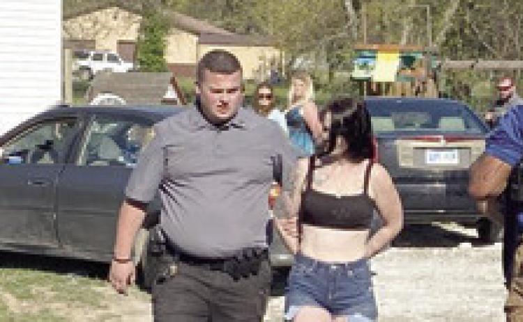 Three women were arrested after Cherokee County Sheriff’s investigators served a search warrant at a home in Weir Wednesday evening. Courtesy photo.