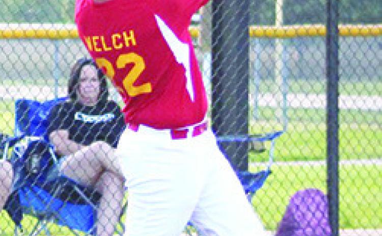 Alex Welch, knocked a hit during the Columbus Junior Babe Ruth game at Frontenac recently. The Titan Team will be hosting the Kansas District 5 Championship, Friday through Sunday, at the Columbus Community Field Ball Park. Columbus has their first game, Saturday at 11 a.m. Photo by Crystal Welch.