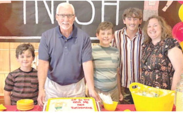 A good-bye party was held in the Central School foyer in honor of Superintendent Dr. Brian Smith at the end of school. A graduate of Columbus High School he came back to the local district in 2018 following a 16 year stint at Galena.