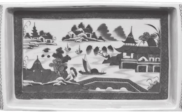 This is a Canton bulb tray that was used to force bulbs or plant a Bonsai.