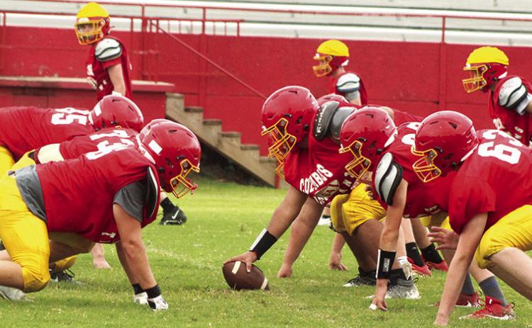 The Titan Offensive and Defensive Lines got a workout, Saturday, during the annual Lawn Chair Scrimmage at Titan Stadium. The Titans take the field for a jamboree style scrimmage, Friday at Iola.