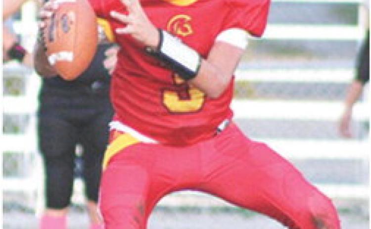 Titan Eighth Grade Quarterback, Cole Howard, connected with Matt Webb for the lone Titan touchdown in the 8-28 loss to Frontenac, October 17, at Titan Stadium. Columbus finished their season 4-3 overall.
