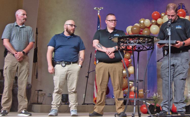 Columbus Police officers received awards during the Cherokee County Law Enforcement Annual Awards banquet