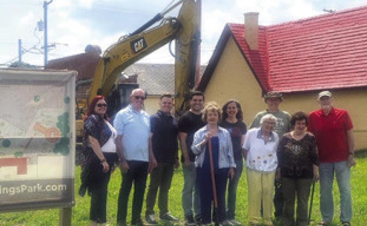 Members of the Baxter Springs Historical Society recently broke ground on a future Route 66 Roadside Park in Baxter Springs. Courtesy photo.