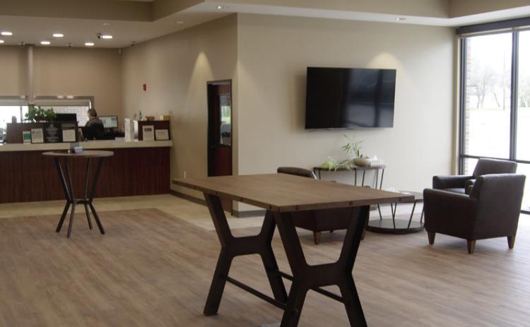 The spacious lobby offers a welcoming and comfortable atmosphere to customers and visitors alike.
