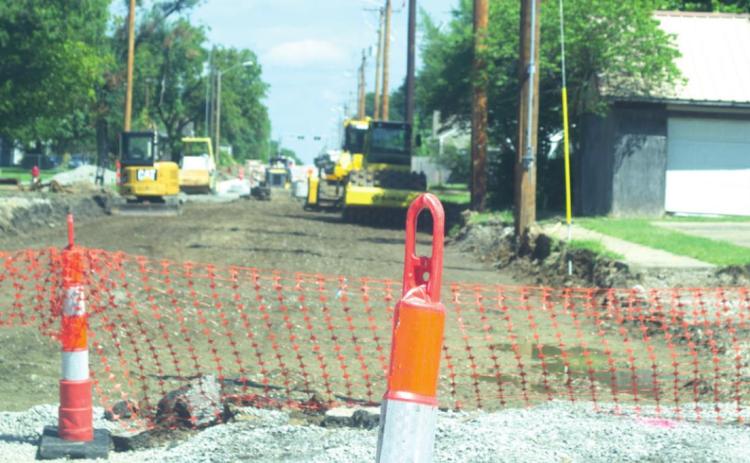 High School Street remains uncompleted as the original completion was washed away by untimely rains this summer. However the completion is near according to city officials.