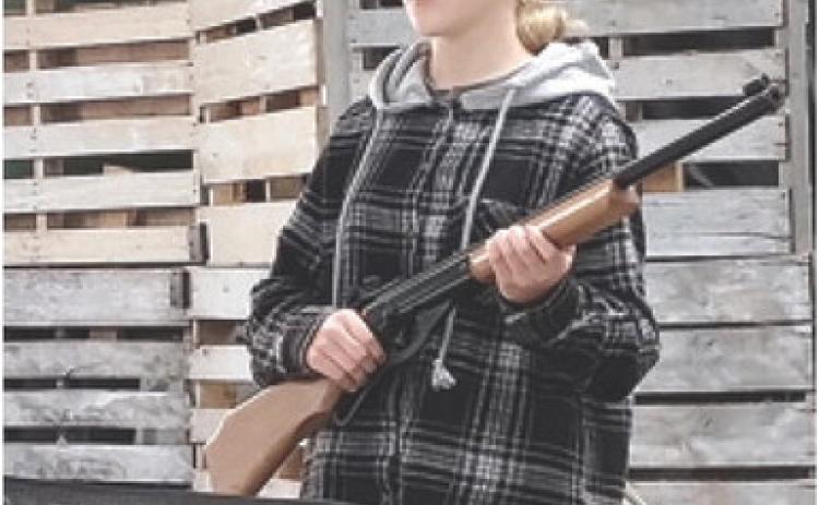 Allison Brown gave a project talk on BB guns and their proper use at the Glittering Stones March meeting. Courtesy photo.
