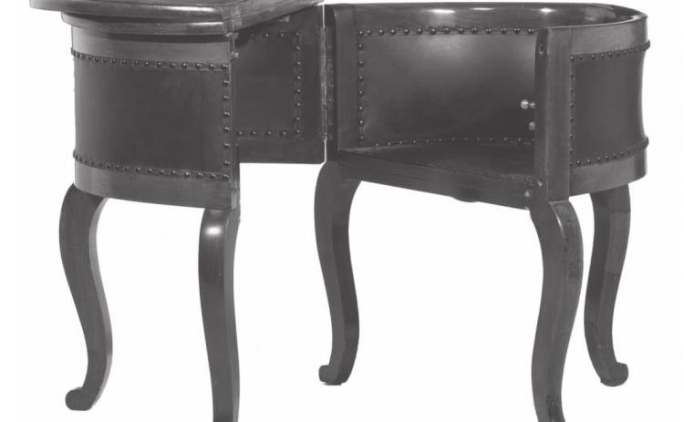 This combination desk and chair sold for $1,586 at Neal Auction in New Orleans. It is attributed to Stephen Hedges, who patented the design in 1854.