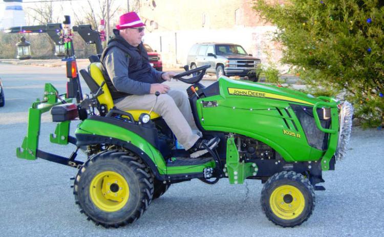 A decorated tractor was one of the entries i n the first Cherokee County Christmas parade of the season Sunday, December 1 in Scammon.