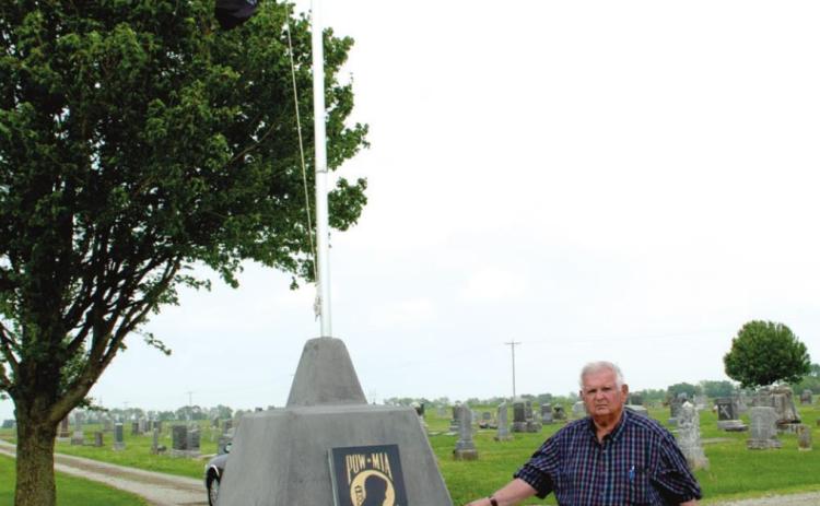Three marble plaques with gold leaf engraving were pointed out by committee chairman Dick Rauniker. The refurbished monument one honors the original GAR Veterans, one the Prisoner of War and Missing in Action veterans and the new U.S. Space Force representing the first new independent military service since the Army Air Forces were reorganized as the U.S. Air Force in 1947.