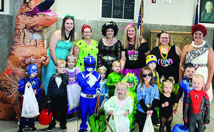 Employees at the Cherokee County Courthouse dressed up for Halloween