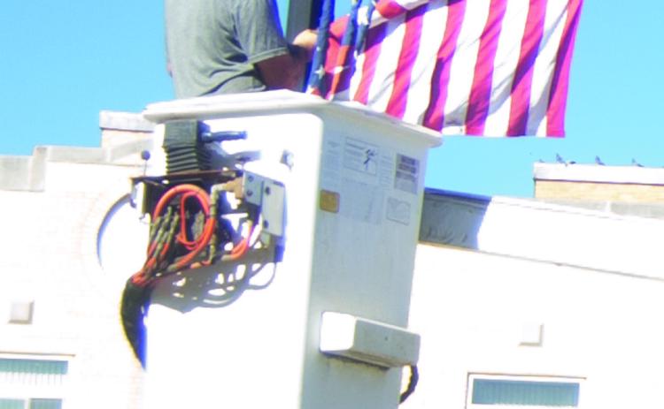Crews with the City of Columbus made sure all of the flags were on display for Veterans Day.