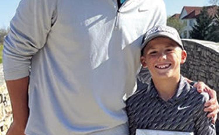 Benjamin Roethlisberger, Jr. is the Cleveland Junior Open Champion after winning the Hurricane Junior Golf Tour event over the Easter weekend in Cleveland, Ohio. Benjamin is the ten year-old son of Ben and Ashley Roethlisberger and the grandson of Ken and Brenda (Stover) Roethlisberger. His great grandparents are Robert Stover and Colleen Johnson of Columbus. Courtesy Photo.