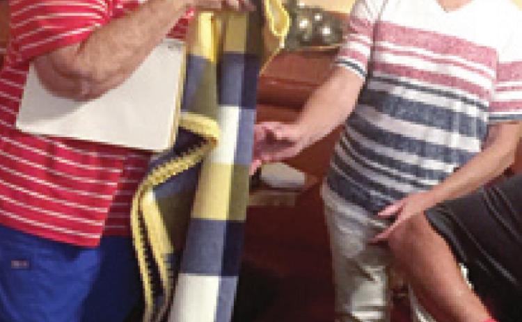 Janence Chambers and Sharon Day were speakers at a recent Baxter Springs Kiwanis Club. They talked about the Lowell Friends Linus Group and their project of making “heavy blankets” for children.