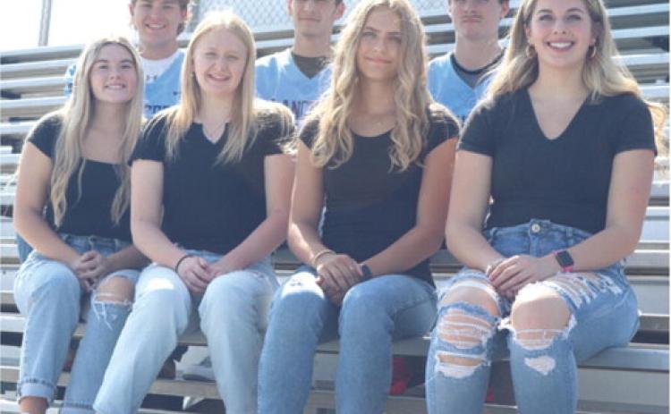 Southeast High School will have their Football Homecoming Friday, September 29. Royalty candidates include front row left to senior Kinzey Cassidy, junior, Charlee Gideon, sophomore, Kilynn Banke and freshmen Quincey Coots. Back row left to right seniors Blayke Logan, Jayce Stewart, and Dalton Davis. Not Pictured Matthew Slayton. Southeast will play Pleasanton. Game starts at 7 p.m. Courtesy photo.