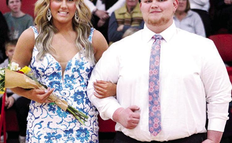 Seniors, Kenadie Carter and Maddox Ochsner were members of the 2025 Winter Homecoming Court crowned during the basketball games at the CUHS Gymnasium, Friday.