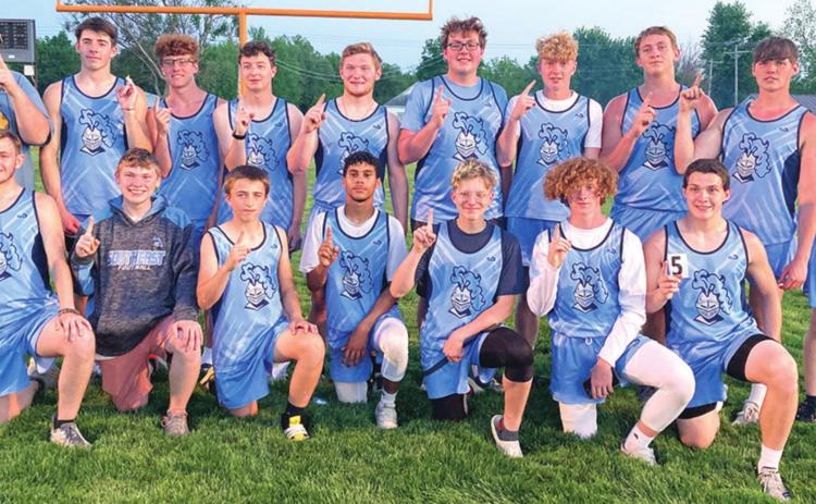 The Southeast Boys Track and Field Team won the TRL League Championship for the second year in row in the league meet at Uniontown, Thursday. Courtesy Photo.