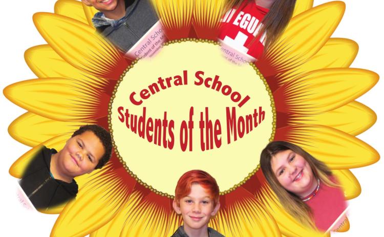 Fourth through eighth grade students were selected as Central School’s Students of the Month last week. Pictured are fourth grader Gentry Holt (bottom center), fifth grader Trevin Laws (bottom left), sixth grader Kai Langerot (top left), eighth grader Aubrie Wilson (top right) and seventh grader Jaiden Campbell (bottom right). Photos by Jacob Spencer.