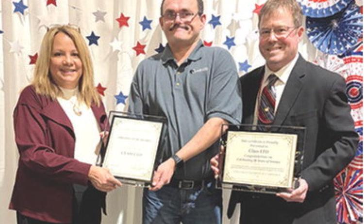 Businesses were presented awards at the Chamber of Commerce Annual Dinner Wednesday. Class LTD was presented awards for Shining Star Award as well as recognition for 50 years of service in the community.