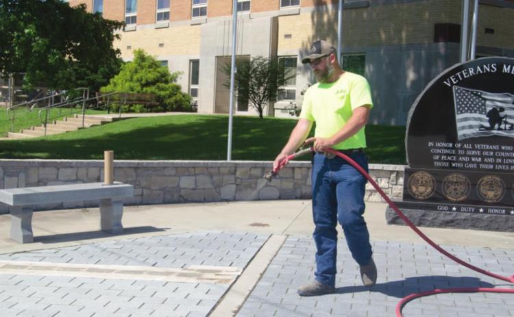 After new pavers were installed