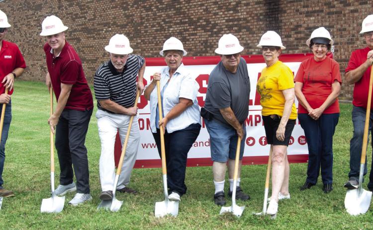 Members of the Columbus Museum Board and Crossland Construction personnel took shovels in hand to officially break ground on the new Sports Hall of Fame addition to the Columbus Museum.