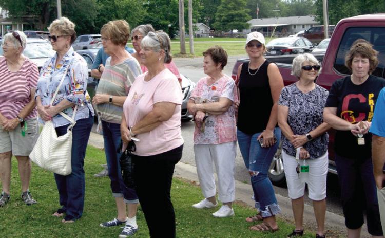 A large turnout of local citizens attended the ground breaking for the new hall of fame addition on Friday afternoon. The building will be a memorial to one of the Hall of Fame members, Anita McColm.