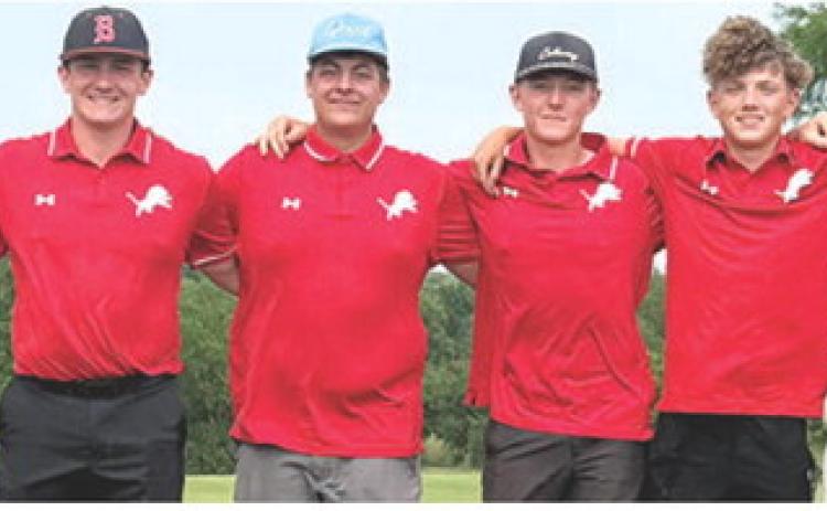 The Baxter Springs High School not only hosted the Kansas Class 3A Regional Golf Tournament, they placed third and earned a trip for the team to the state tournament. Team members are: Colt McCoy, Landon Atkinson, Jarrett Lawson, Riley Daniel, Ethan McCoy, and Cole Parrish. Courtesy photo.