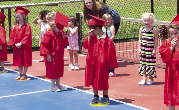 Six youngsters will start their educational career next year following their graduation from the Columbus Head Start program at the Virginia Crossland early learning center. The graduates included Abigail Moeckel, Kastin Burton, Brynn Baylor, Kaysyn Magner, Castiel Moran and Kyler Houston.