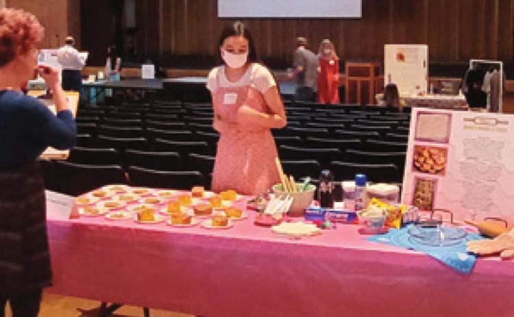 Jenna Daniel of Riverton High School presented her Sweets and Treats business at the Cherokee County Entrepreneurship fair. Her first place win qualified her to attend the State virtual competition.