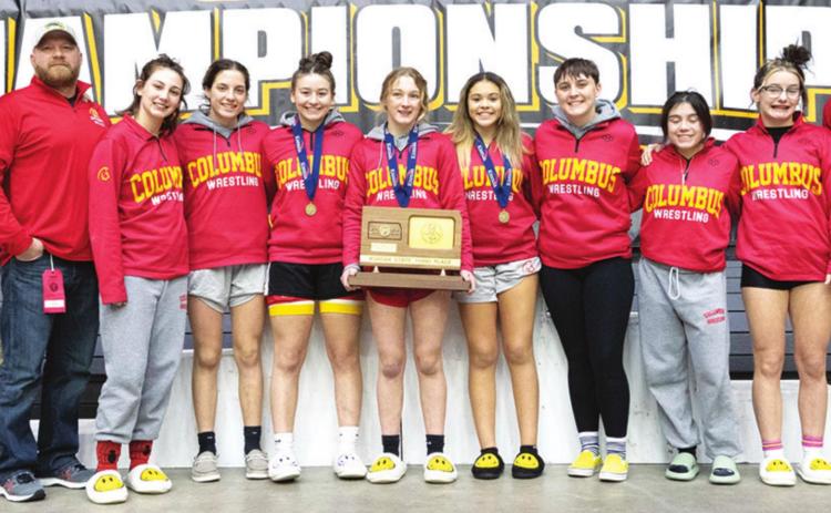 Columbus Lady Titan wrestling third in state