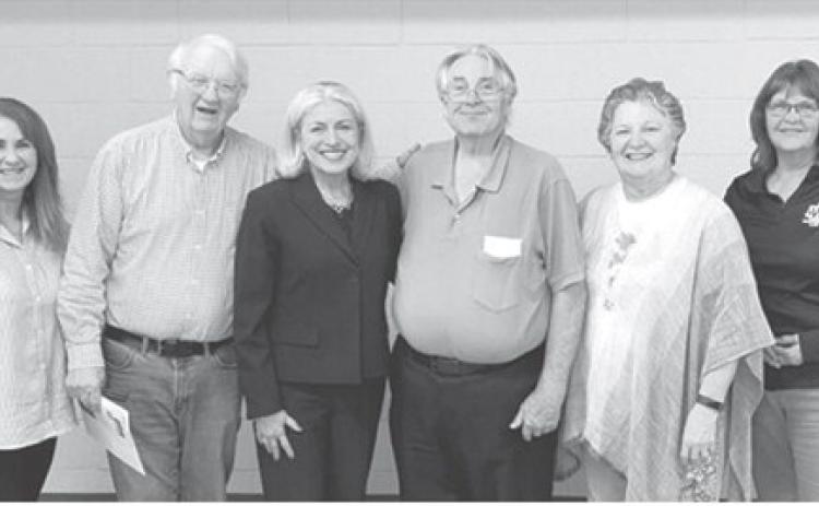 Democratic candidate for Senate Sandy Spidel-Neumann and her campaign manager Justin made a stop at the Community Center in Cherokee County on her Listening Tour Monday, April 20. Important issues were discussed at the round table and party members shared concerns that are affecting the local area. Those attending the meeting included Elaine Warstler, Tom Pryor, Spidel-Neumann, Steve Langerot, Toni Spieth and Margaret Radlund. Courtesy photo.