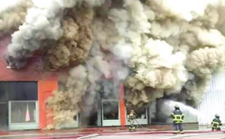 Firefighters from several jurisdictions responded to a blaze at Edna Mattress Factory in Edna Tuesday.