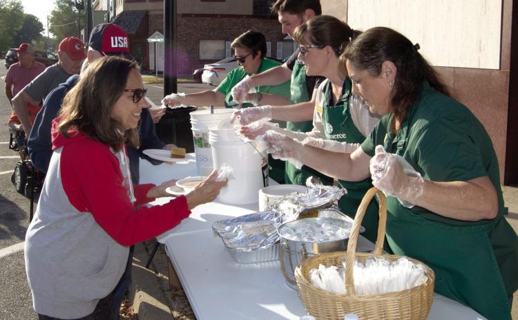 One of the most popular events of the Columbus Day Festival is the annual Commerce Bank Bean Feed. Locals and visitors turn out to enjoy free beans and cornbread and visit with friends and neighbors.