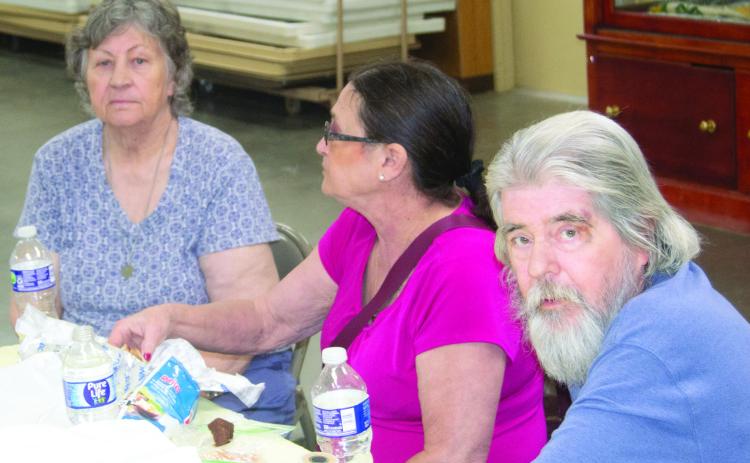 “It’s an awesome community,” said Nancy Herrenbruck as she attended the luncheon in Columbus, to benefit Charles and Nancy. The couple are well known in the 4-H horse community and St. Bridget’s Catholic Church in Scammon. Nancy is visiting with Fred and Vicky Davis during the luncheon.