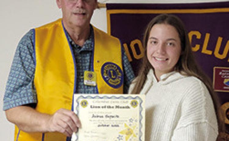 Saporito is October Lion of the Month