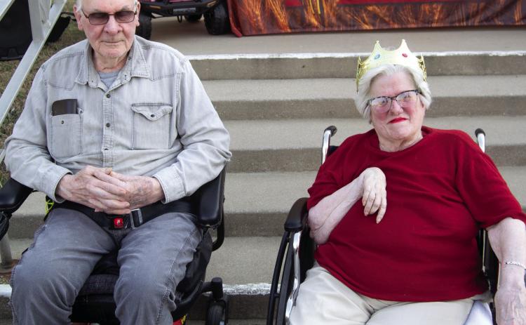 Each year two residents are selected from Medicalodges of Columbus to serve as Mr. and Mrs. Columubus. This year Mr. Columbus is Bill McCumber and Mrs. Columbus is Imogene Jones. They were introduced at the crowning on Friday night the Columbus Day Festival.