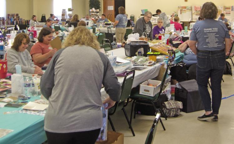 The annual St. Bridgett’s Craft and quilting day was held Saturday in the Parrish Hall. Mote than a hundred ladies enjoy he full day of quilting and crafting exchanging ideas and patterns.