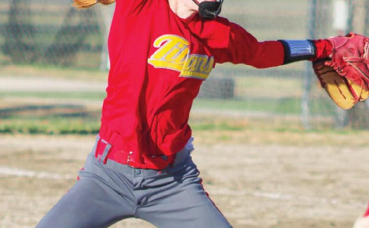 Lady Titan Junior, pitched a shutout in the second game of the season in a win over Parsons. She started on the mound for Columbus in Altamont, Monday, in the 8-6 win over the Lady Girzzlies.