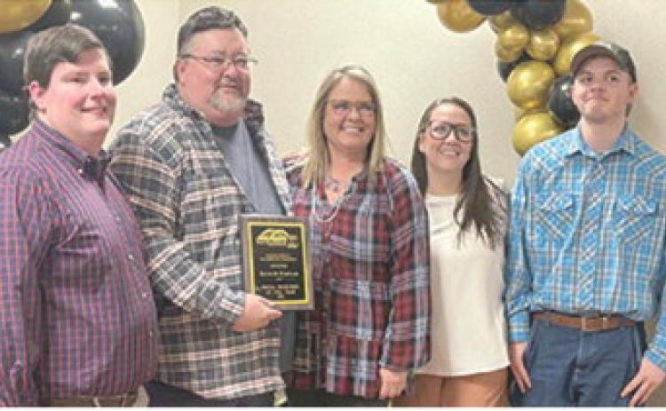 Route 66 Hardware was presented with the Small Business of the Year award at the Baxter Springs Chamber of Commerce dinner. Courtesy photo.