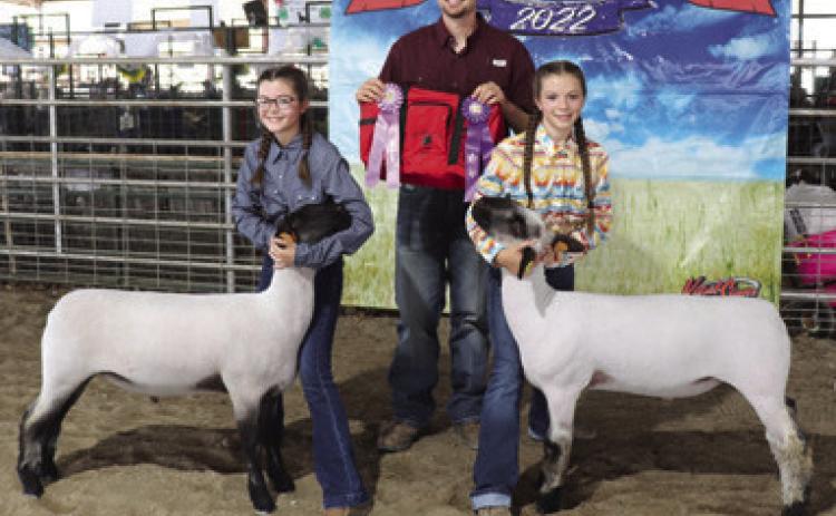 It was a family sweep in the intermediate showmanship division of the 2022 Cherokee County Sheep show when Morgan Dulling won Grand Championship showman and sister Maddie Dulling took reserve intermediate showman. Photo by Amber Helwig.